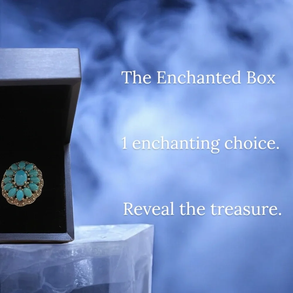 Sleeping Beauty Turquoise Squash Blossom Ring size 5-5.25 ~ Exquisite